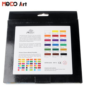 18 x 12ml Colored Box Phoenix Watercolour Paint Set