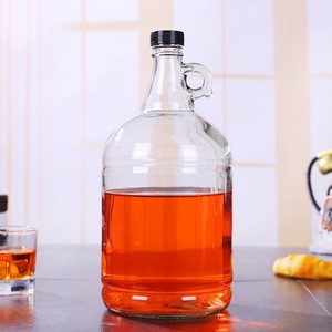 1L 2L 4L Empty Glass Syrup Bottles For Canning with Metal Lids Glass Maple Syrup Bottles California Red Wine Bottle