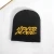 Import 1pc High Quality NEVER ALONE All Over Print Designer 100% Acrylic Jacquard Cuffless Sport Beanie for Outdoor from China