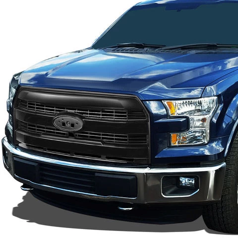 2015-Front Hood Bumper Upper Mesh Grille for F150 Grill with Led Offroad Body Parts