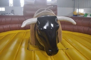 2018 Hot sale inflatable mechanical bull riding toys for sale , PVC inflatable rodeo bull machine commercial used