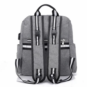 2019 New Waterproof  Mom Gray Mommy Backpack diaper bag For Travel Organizer