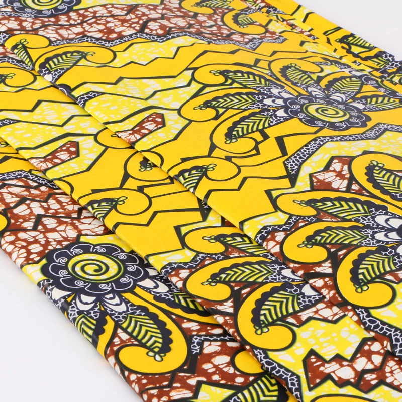 2019 Waxed Print Fabric Woven Technics cotton fabric batik 100%cotton african  java wax print fabric