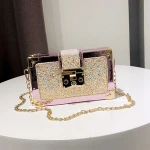 2020 fashion crossbody bag colorful crossbody bag box glitter handbag cross body bags for women