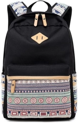 2020 Lightweight Backpacks for School Canvas Backpack, School Bags For Teenagers Casual Bookbags Travel Black For Travel