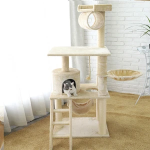 2020 New Design Plush Safety Cat Scratching Poles Condos Towers Trees House Furniture Cat Tree