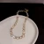 Import 2021 fashion trendy hollow pearl necklace gold plated from China