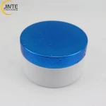 2021  New Design Cosmetic Eco-friendly Packaging PETG Containers Transparent Jar Body with Metal Color Lid
