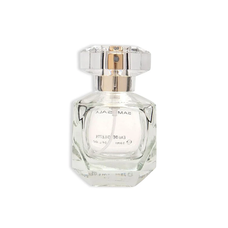 2021 News 25ml Transparent Fragrance Empty Glass Perfume Bottle
