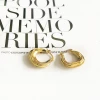 2021 Summer Vintage Earrings Jewelry Women 18K Gold Hoop Earring Gold Chunky Earring