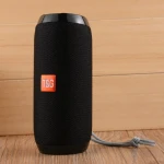2021 Trending Portable BT speaker 7 colorful LED light lamp bamboo wireless speaker corporate gift