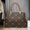 2024 Luxury Womens Shoulder Bag Vintage Style Large Tote Bag High Capacity with Letter Canvas Cotton Solf Leather PU Leather