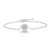 2024 Trendy 18K White Gold Sterling Silver 0.5ct Moissanite Gemstones 925 VVS Moissanite Bracelet Women