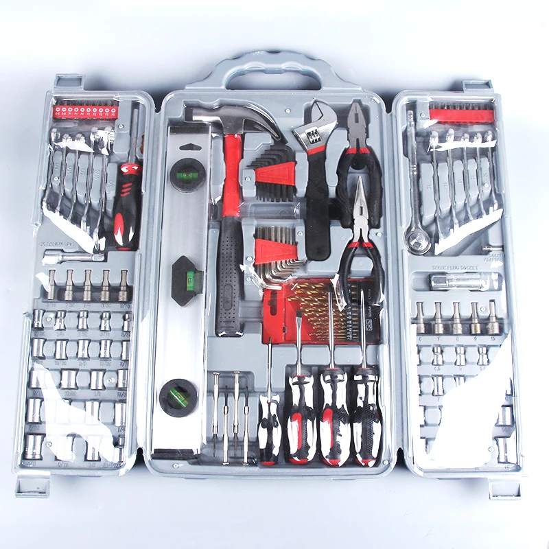 202pcs mechanic tool box set, drill machine home tool set, household tools kit