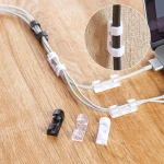 20pcs Self-adhesive Wire Organizer Line Cable Clip Buckle Clips Ties Fixer Fastener Holder Data Telephone Line Winder Sleeve