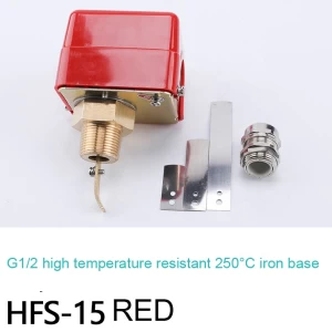 220V &quot; HFS-15 G1/2 High quality   liquid water high temperature resistance  paddle flow switch