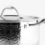 Import 22cm stainless cooking pot triply hammered casserole pan with ss lid from China