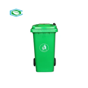 240l eco outdoor garbage can wheeled recycled waste bin with lid