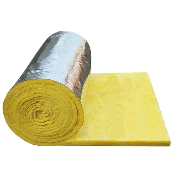 25mm 50mm 75mm 100m fiber glass wool with aluminium foil roll for insulation fireproof waterproof from China factory ROCKPRO