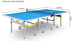 2740mm Standard size aluminum waterproof folding outdoor table tennis table
