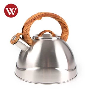 2.8 Liter Good Grips Stainless Steel Water Whistling Kettle with wood handle