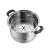 Import 28cm Stainless Steel Pot Set With Steamer Soup Pot Stainless Steel Cooking Soup & Stock Pots With Brown Glass Lid from China