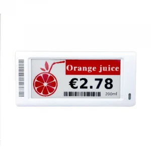 2.9 inch widely used supermarket esl price tag electronic shelf label e ink display