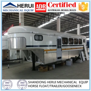 3 horse gooseneck trailer from China angle load