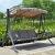 Import 3 seater sweet hanging chair for home with flouncing cover patio swing with canopy from China