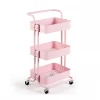 3 tiers household moving storage cart with handle