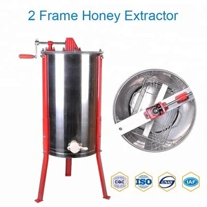 304 stainless steel Beekeeping honey processing machine manual 2 frames honey extractor