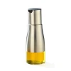 320ml Stainless Steel Plus Glass Olive Oil Dispenser Vinegar and Soy Sauce Bottle for Kitchen