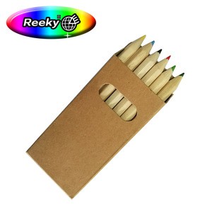 3.5&quot; six color pencil in paper box