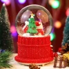 3D Cartoon Cute Glass Snow Globe Mini Snowman Crystal Glass Ball Christmas Ornaments