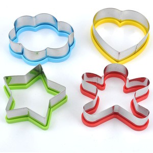4pcs cookie cutter set silicone stainless steel Christmas cookie cutter