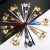 Import 4pcs Stainless Steel Cutlery Set Portugal Cutlery Gold Plated Metal Spoon Fork Knife from China