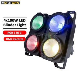 4x100W Led Blinder light RGB 3IN1 DMX COB Professional Disco Lights for Party Nightclub Bar Stage Event