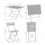 Import 5 PCS Foldable Bistro Table And Chairs Set from China