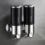 500ML Bathroom Plastic Soap Dispenser Hotel Shower Gel Soap Boxstainless Steel Hand  Soap Bottle Wall Mounted Bathroom Accessory