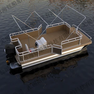 5.2m With canopy Catamaran Aluminum Fishing Vessel Leisure boat