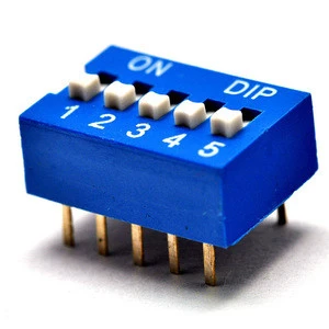 5P dial switch flat switch DIP switch spacing 2.54MM blue
