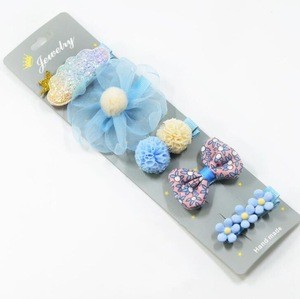 5pcs/pack pet puppy cat dog hair clips mixed styles varies patterns bows pet hair accessories grooming product