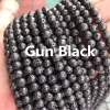 6/8/10mm Natural Stone Beads Plated Lava Hematite Round Beads For Jewelry Making Volcanic Rock Beads DIY Bracelet Ear Studs
