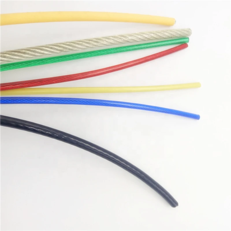 6x19 FC 2mm to 3mm Vegetable Fruit Greenhouse Structure Plastic Coated Galvanized Steel Cable Wire Rope