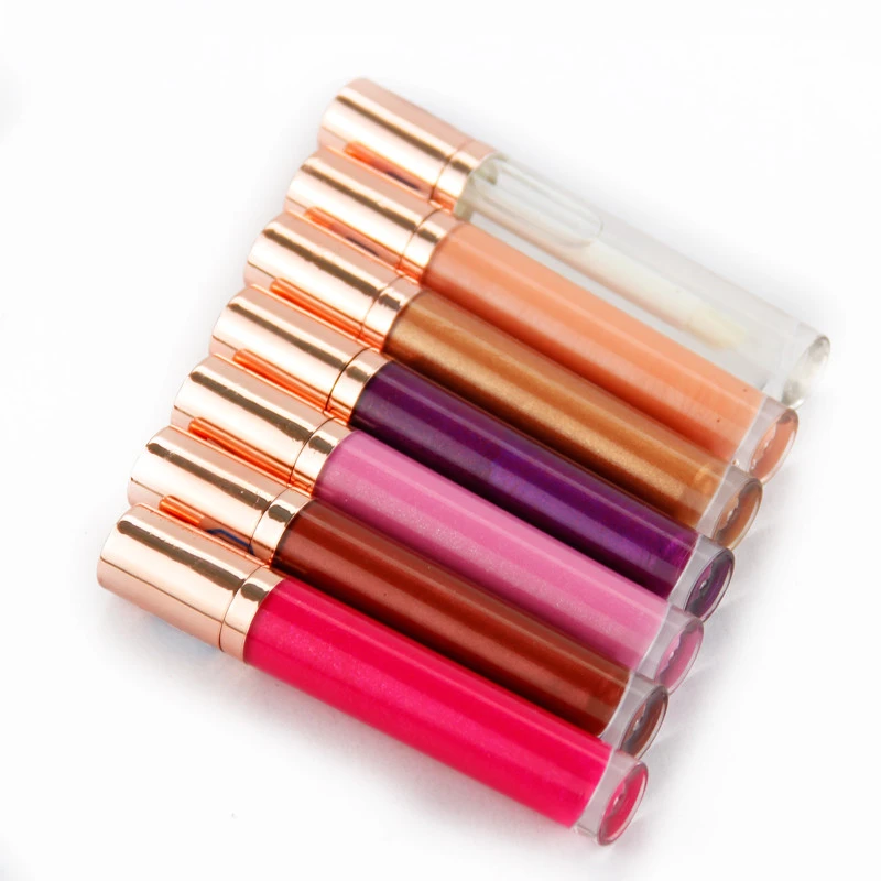 7 Colors Cosmetics Clear Glitter Lip Gloss Matte Lipstick Private Label Lip Gloss No Logo