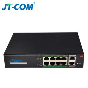 8 Ports 10/100Mbps Base Gigabit Ethernet Industrial Network PoE Switch Hub