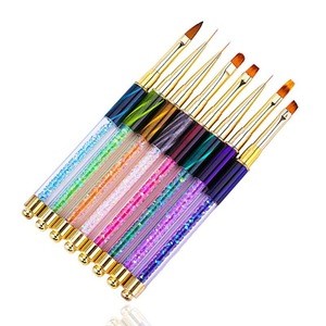 8PCS UV Gel Acrylic Design Drawing Painting Nail Art Brush Set