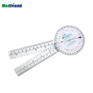8&quot; Medical Transparent Goniometer 360 Degree Protractor Style-Range of Motion Testing -Physical Occupational Therapy