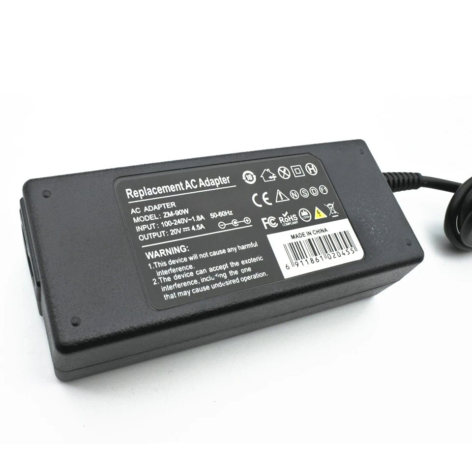 90W 20V 4.5A Notebook ac adapter charger for lenovo 5.5*2.5mm
