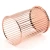Import A418 Multi-function Bathroom Desktop Plating Arched Makeup Brush Storage Basket Nordic Rose Gold Wrought Iron Pen Holder from China